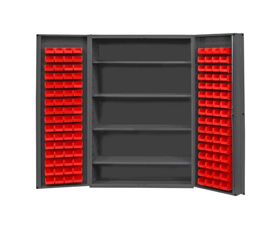 HEAVY DUTY ALL-WELDED BIN &amp; SHELF 14 GA. STEEL STORAGE CABINETS